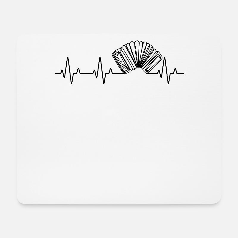 Ziehharmonika Steirische Harmonika Akkordeon - Mousepad (Querformat) - Weiß