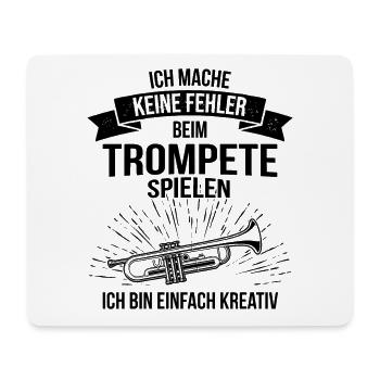 Trompete Trompetenspieler Trompeter - Mousepad (Querformat) - Weiß - Vorne