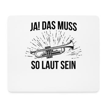 Trompete Trompetenspieler Trompeter - Mousepad (Querformat) - Weiß - Vorne