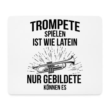 Trompete Trompetenspieler Trompeter - Mousepad (Querformat) - Weiß - Vorne