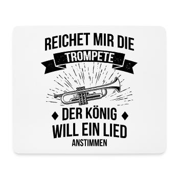 Trompete Trompetenspieler Trompeter - Mousepad (Querformat) - Weiß - Vorne