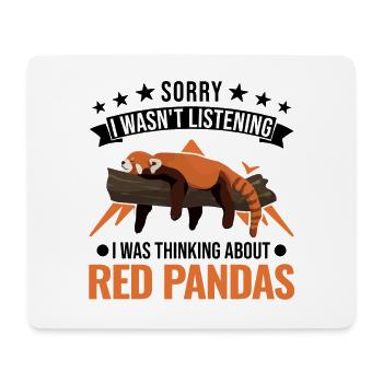 Red Panda Cadeau Chat Ours Panda Rouge - Tapis de souris (format paysage) - blanc - Devant