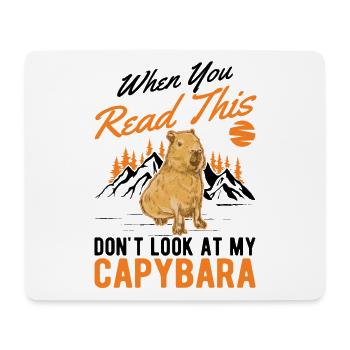 Capybara Geschenk Capibara Wasserschwein - Mousepad (Querformat) - Weiß - Vorne