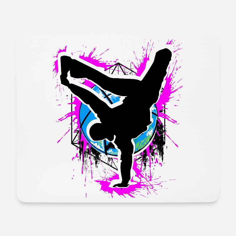 Breakdance - Breakdancer - Breakdancing - BBoy - Tapis de souris (format paysage) - blanc