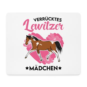 Verrücktes Lewitzer Mädchen - Mousepad (Querformat) - Weiß - Vorne