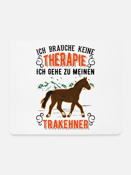 Trakehner Therapie Trakehner Pferd - Mousepad (Querformat) - Weiß