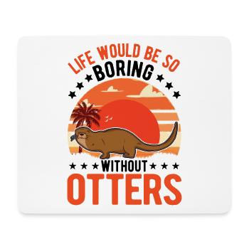 Otter Geschenk Fischotter Seeotter - Mousepad (Querformat) - Weiß - Vorne