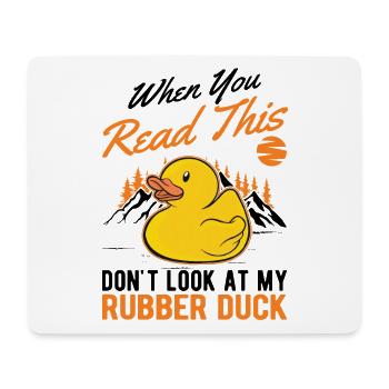 Rubber Duck Gift Squeaky Duck Bathing Duck - Tapis de souris (format paysage) - blanc - Devant