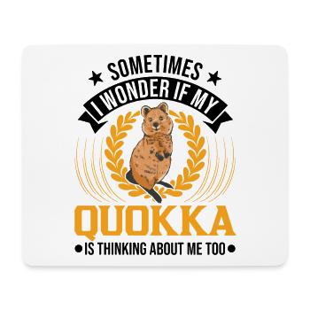 Quokka Geschenk Kurzschwanzkänguru - Mousepad (Querformat) - Weiß - Vorne