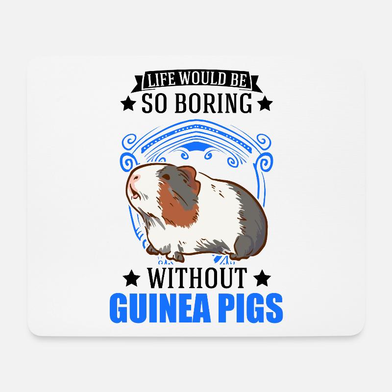 Meerschweinchen Geschenk Guinea Pig - Mousepad (Querformat) - Weiß