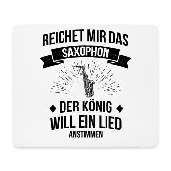 Saxophon Saxophonspieler Saxophonist - Mousepad (Querformat) - Weiß - Vorne