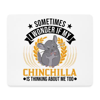 Chinchilla Gift Woolly Short-tailed Chinchilla - Mouse Pad (horizontal) - white - Front