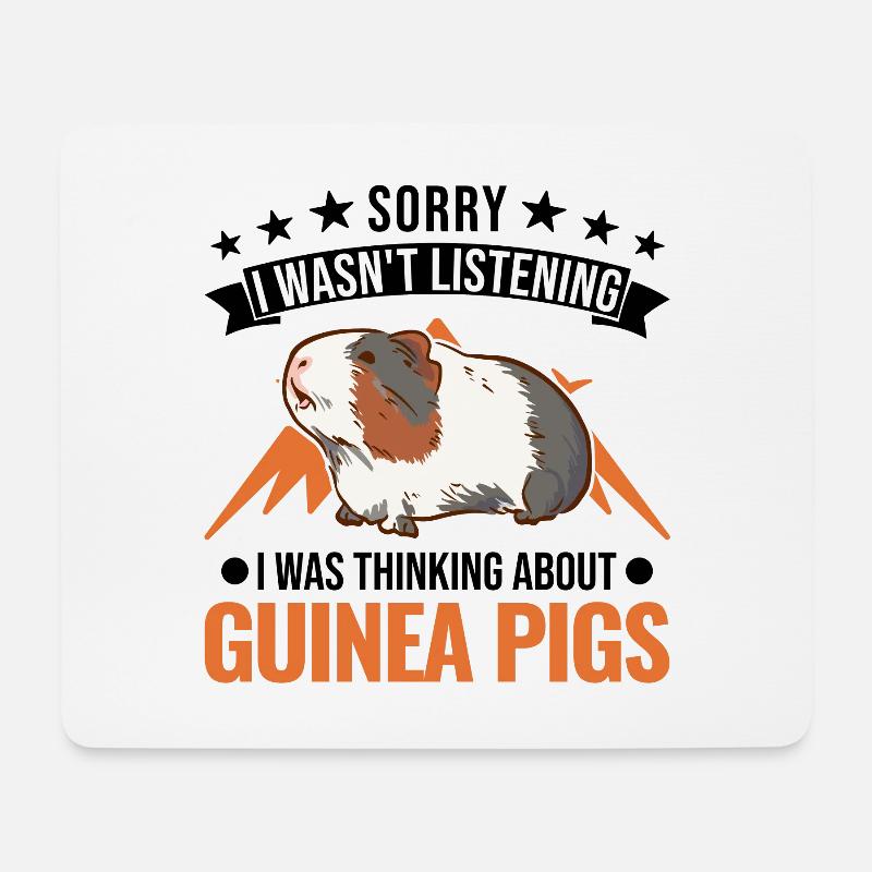 Meerschweinchen Geschenk Meerschwein - Mousepad (Querformat) - Weiß