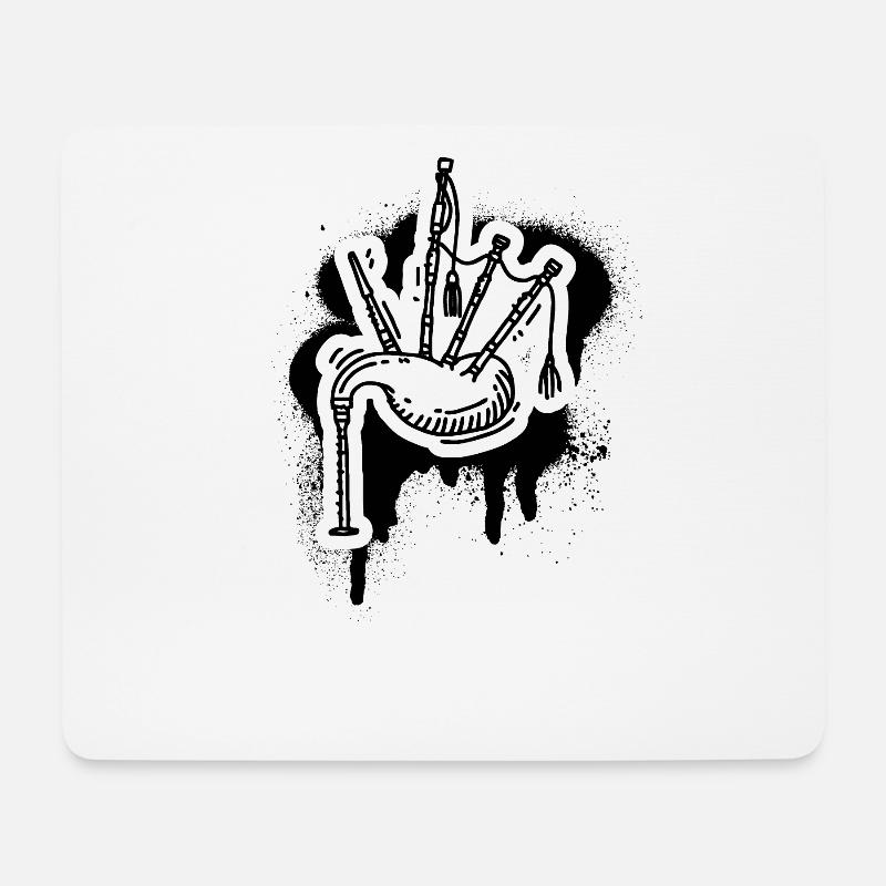 Dudelsack Dudelsackspieler Sackpfeife - Mousepad (Querformat) - Weiß