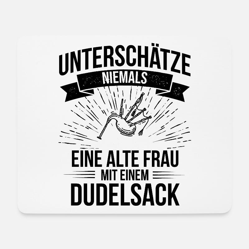 Dudelsack Dudelsackspieler Sackpfeife - Mousepad (Querformat) - Weiß