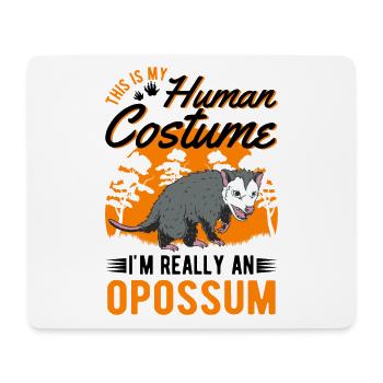 Opossum Costume Humain Opossum Halloween Marsupial - Tapis de souris (format paysage) - blanc - Devant