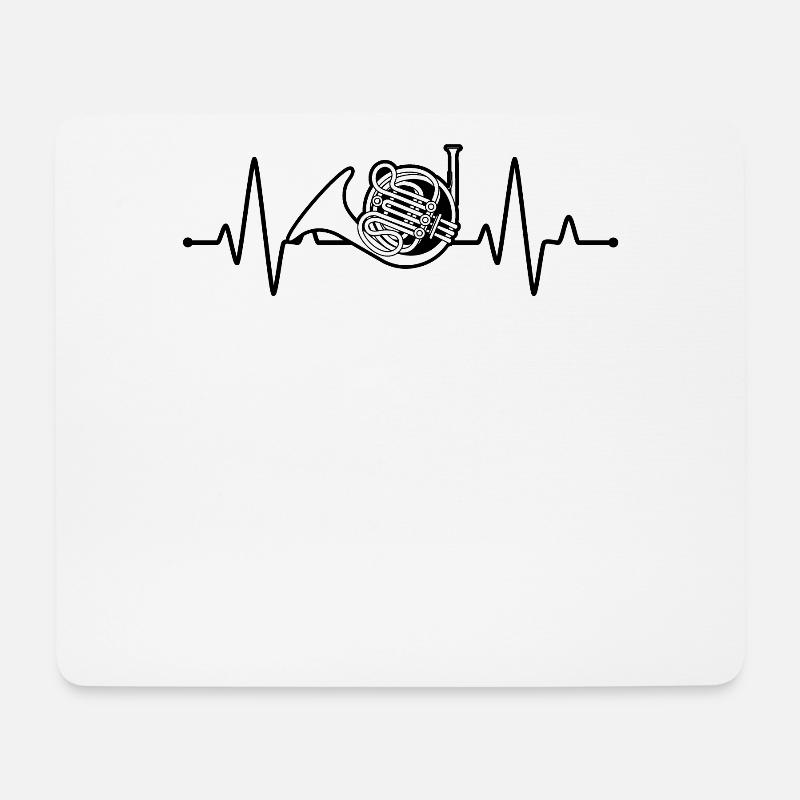 Waldhorn Waldhornspieler Waldhornist - Mousepad (Querformat) - Weiß