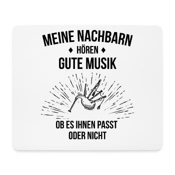 Dudelsack Dudelsackspieler Sackpfeife - Mousepad (Querformat) - Weiß - Vorne