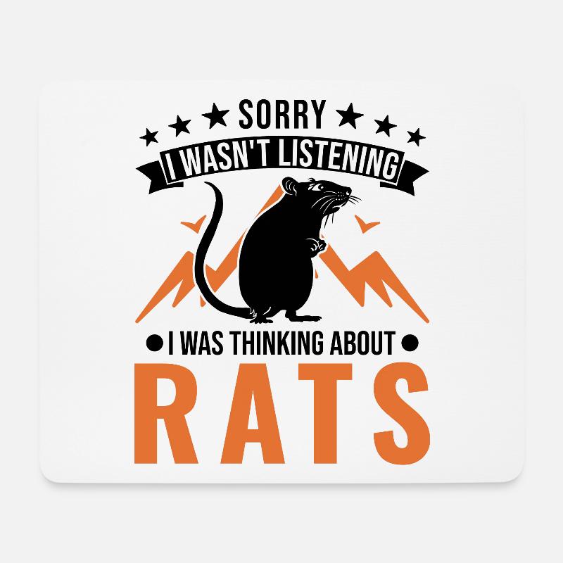 Ratte Geschenk Rattenbesitzer Hausratte - Mousepad (Querformat) - Weiß