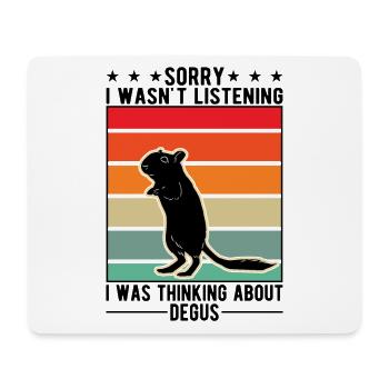 Degu Geschenk Strauchratte Walddegu - Mousepad (Querformat) - Weiß - Vorne