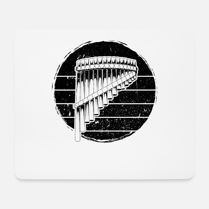 Panflöte Panflötenspieler Panflötist - Mousepad (Querformat) - Weiß