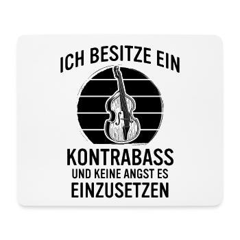 Kontrabass Kontrabassspieler Kontrabassist - Mousepad (Querformat) - Weiß - Vorne