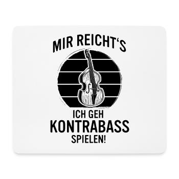 Kontrabass Kontrabassspieler Kontrabassist - Mousepad (Querformat) - Weiß - Vorne