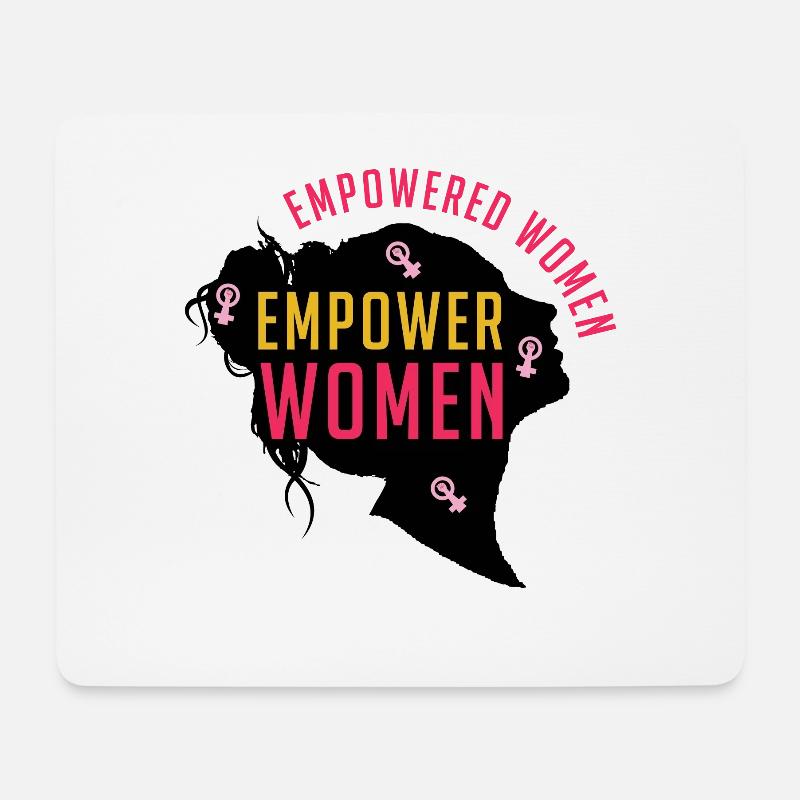 International Womens Empowered Empower Girl - Mousepad (Querformat) - Weiß