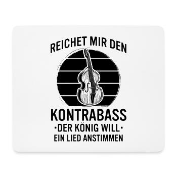 Kontrabass Kontrabassspieler Kontrabassist - Mousepad (Querformat) - Weiß - Vorne