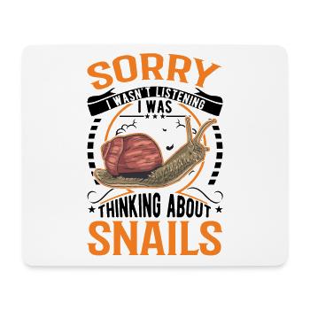 Schnecke Geschenk Weinbergschnecke - Mousepad (Querformat) - Weiß - Vorne
