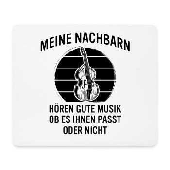 Kontrabass Kontrabassspieler Kontrabassist - Mousepad (Querformat) - Weiß - Vorne