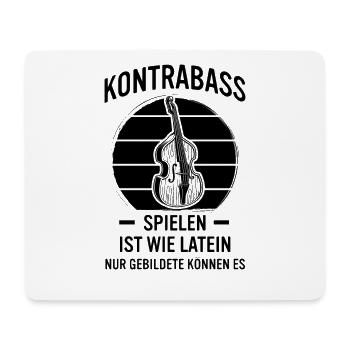 Kontrabass Kontrabassspieler Kontrabassist - Mousepad (Querformat) - Weiß - Vorne