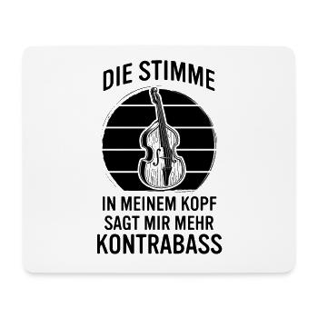 Kontrabass Kontrabassspieler Kontrabassist - Mousepad (Querformat) - Weiß - Vorne