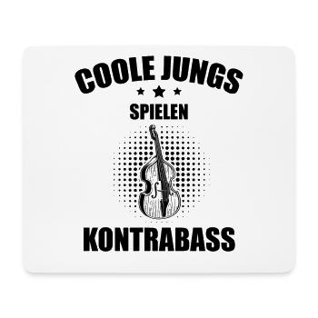 Kontrabass Kontrabassspieler Kontrabassist - Mousepad (Querformat) - Weiß - Vorne