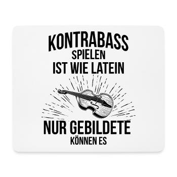 Kontrabass Kontrabassspieler Kontrabassist - Mousepad (Querformat) - Weiß - Vorne