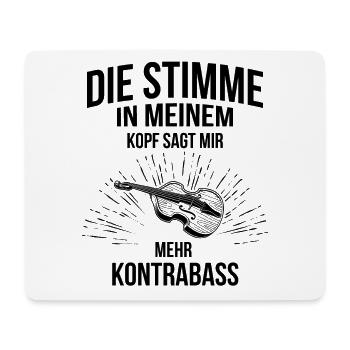 Kontrabass Kontrabassspieler Kontrabassist - Mousepad (Querformat) - Weiß - Vorne