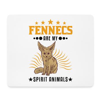 Fennek Spirit Animal Wüstenfuchs - Mousepad (Querformat) - Weiß - Vorne