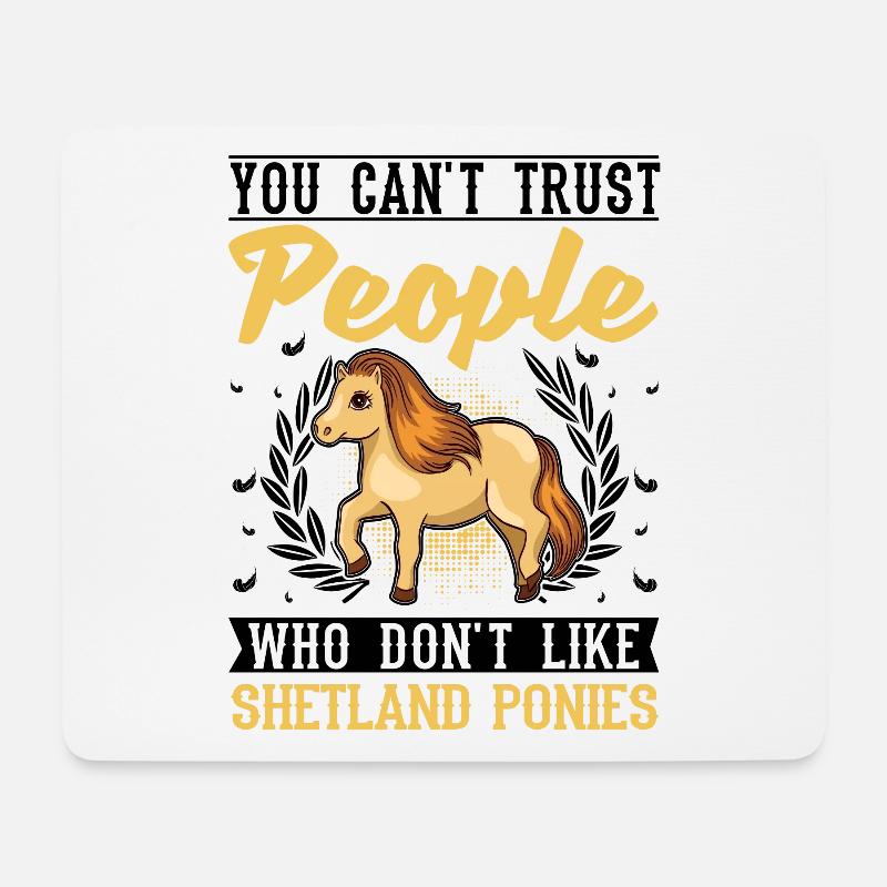 Shetland Pony Geschenk Shetty - Mousepad (Querformat) - Weiß