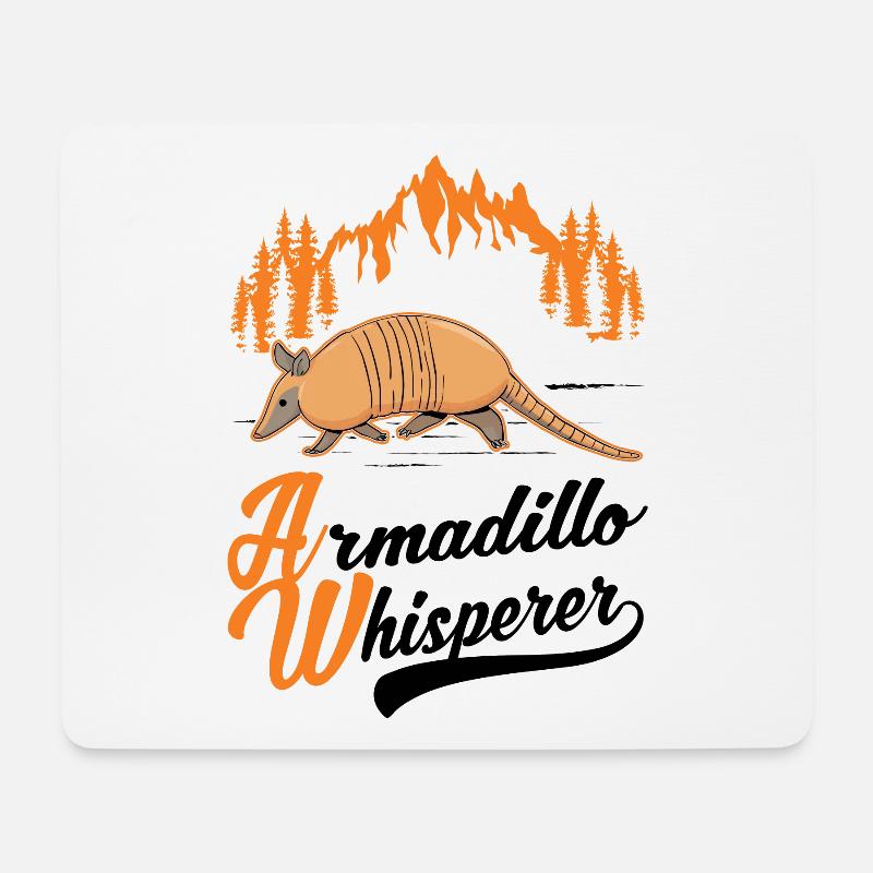 Gürteltier Flüsterer Armadillo - Mousepad (Querformat) - Weiß