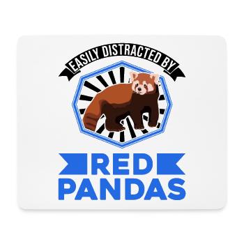 Facilement distrait par les pandas roux Roter Panda - Tapis de souris (format paysage) - blanc - Devant