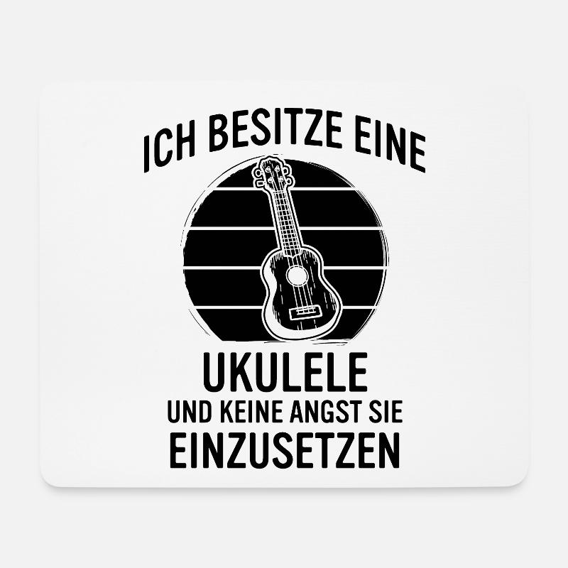 Ukulele Ukulele-Spieler Ukulelist - Mousepad (Querformat) - Weiß