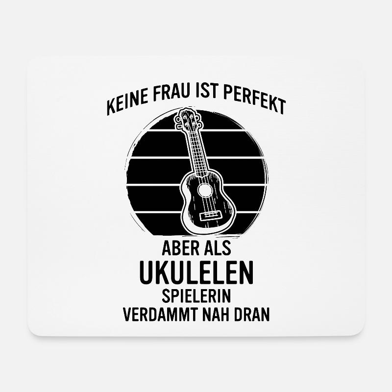 Ukulele Ukulele-Spieler Ukulelist - Mousepad (Querformat) - Weiß