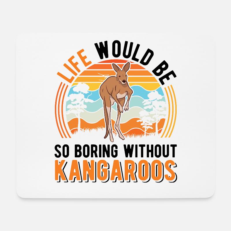 Australian Kangaroo Australia Kangaroo - Mouse Pad (horizontal) - white