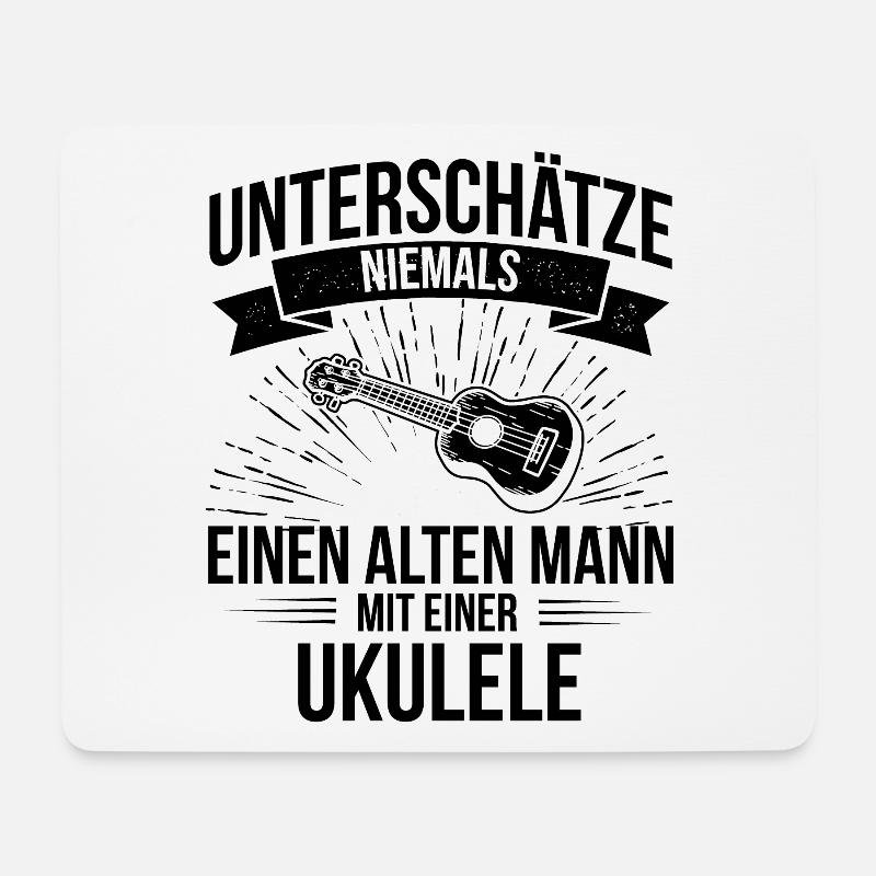 Ukulele Ukulele-Spieler Ukulelist - Mousepad (Querformat) - Weiß