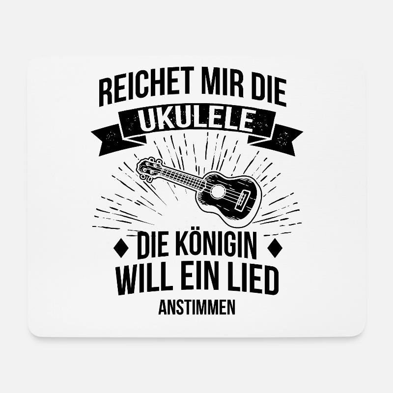 Ukulele Ukulele-Spieler Ukulelist - Mousepad (Querformat) - Weiß
