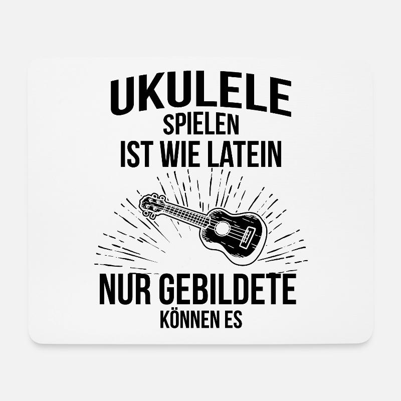 Ukulele Ukulele-Spieler Ukulelist - Mousepad (Querformat) - Weiß
