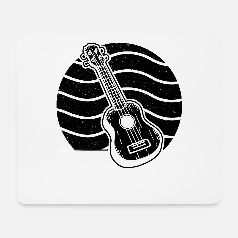 Ukulele Ukulele-Spieler Ukulelist - Mousepad (Querformat) - Weiß