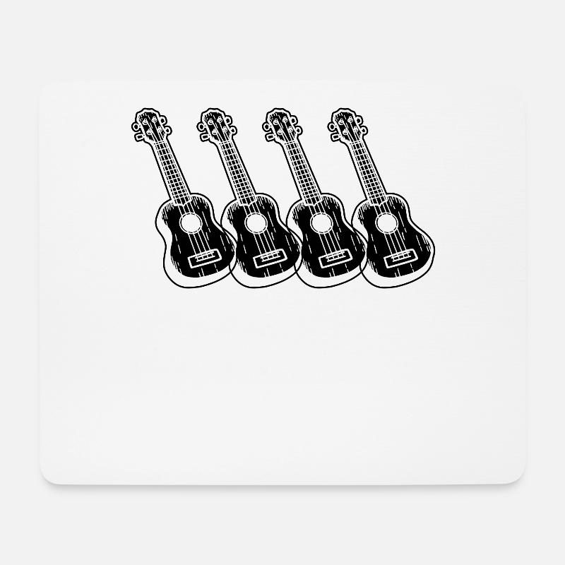 Ukulele Ukulele-Spieler Ukulelist - Mousepad (Querformat) - Weiß