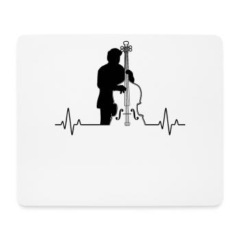 Kontrabass Kontrabassspieler Kontrabassist - Mousepad (Querformat) - Weiß - Vorne