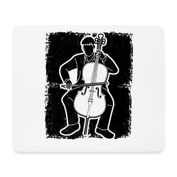 Violoncelliste violoncelliste - Tapis de souris (format paysage) - blanc - Devant